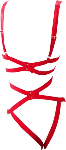 Vista 7 de Lencería sexy para mujer, arnés de cuerpo recortado, liguero, anillo elástico gótico, liguero, conjunto de tiras huecas, cinturón sexy