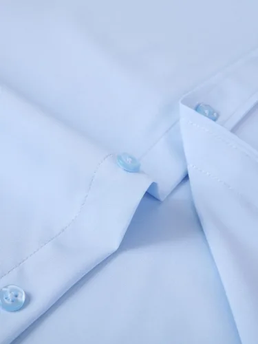 Vista 105 de corfty Camisa de vestir de manga larga para hombre, ajuste regular, elástica, sin arrugas, casual, con botones