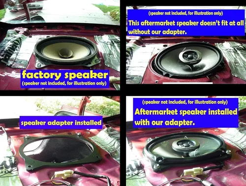 Vista 2 de Anillos espaciadores adaptadores de altavoz compatibles con Camry 2002-2011 y Corolla 2003-2013 6x9 - SAK008_69-1 par
