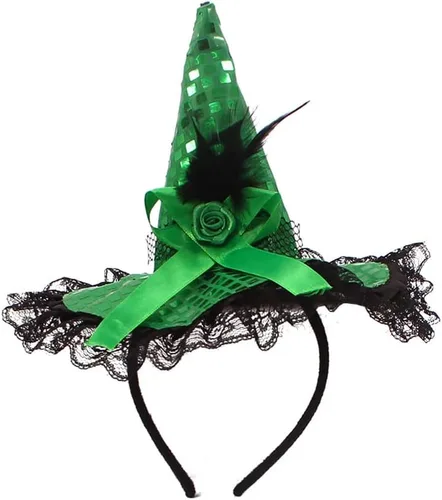 Vista 3 de ODIZLI Disfraz de bruja de Halloween para niñas, vestido de tul con accesorios