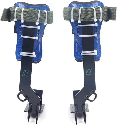 Vista 4 de Equipo de picos de escalada de árboles para trabajo de árboles, cinturón ajustable, cuerda de rescate, 2 engranajes, capacidad de carga de 220