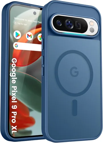 Vista 122 de Funda para teléfono Google Pixel 9 Pro XL, Compatible con Magnético, Protección contra Caídas de Grado Militar Translúcida Mate Resistente a Golpes