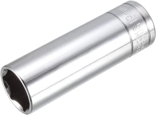 Vista 15 de uxcell 1/2 pulgada Drive 0.315 in 6-Point Deep Socket, métrico, Cr-V (pulido)