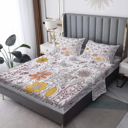 Vista 10 de Sábanas de mariposa tamaño Queen – Sábanas de microfibra suave y bolsillo profundo, sábanas y fundas de almohada estampadas sin arrugas, 1 sábana
