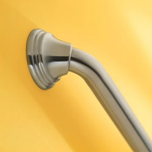 Vista 2 de Moen Home Care Seguridad para el Baño Barra de Agarre de Diseño de Acero Inoxidable para Discapacitados de 16 Pulgadas para Bañera y Ducha, Níquel