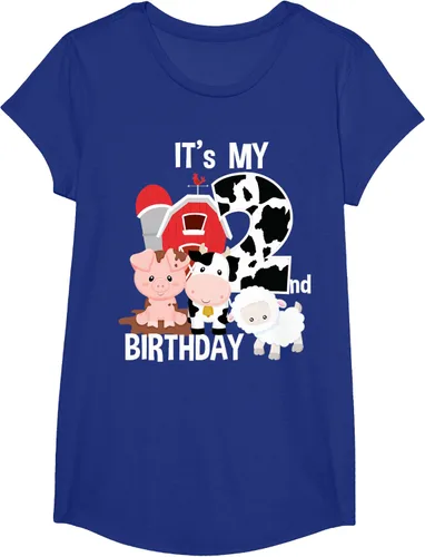 Vista 65 de Camiseta para fiesta de 2 años con texto en inglés "It's My 2nd Birthday", Negro