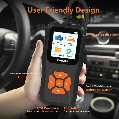 Vista 6 de Escáner OBD2 del coche Lector de código de falla del motor del lector de código del escáner PUEDE herramienta de diagnóstico de la exploración