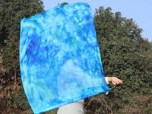 Vista 6 de Winged Sirenny Bandera de seda giratoria fluida de 32 pulgadas, pancarta de adoración profética de adoración de adoración y danza de adoración, Luna