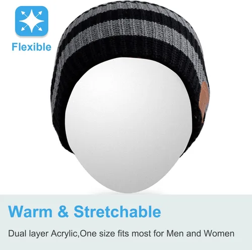 Vista 45 de Rotibox - Gorro inalámbrico con Bluetooth para deportes al aire libre, regalo de Navidad.