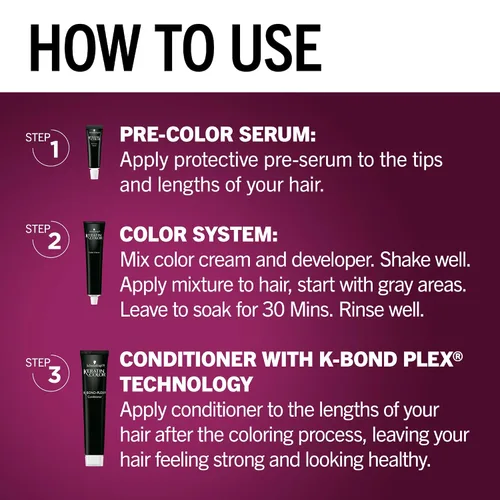 Vista 7 de Schwarzkopf Keratin Color® 6.64 - Tinte permanente para el cabello marrón champán (paquete de 2)