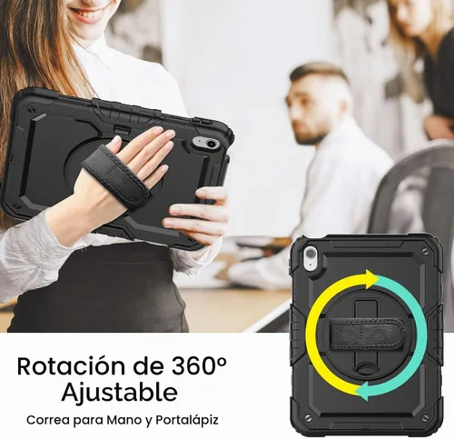 Vista 5 de SIBEITU - Funda para iPad A16 de 11ª generación 2025/iPad de 10ª generación 2022 Heavy Duty Shockproof Military Grade Protection Cover for iPad