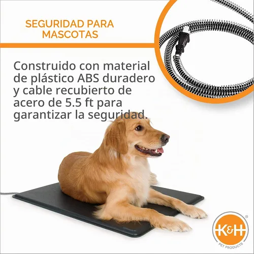 Vista 3 de K&H - Almohadilla calefactora para perros Lectro-Kennel, lista de seguridad