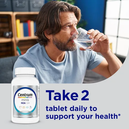 Vista 8 de Centrum Minis Silver Multivitamínico para hombres 50 Plus, suplemento multivitamínico/multimineral, vitamina D3, vitaminas B y zinc, ingredientes