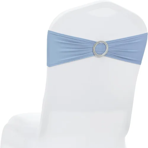 Vista 34 de MDS® Paquete de 10 bandas de elastano para silla con hebilla deslizante para decoración de bodas y eventos, bandas elásticas reutilizables