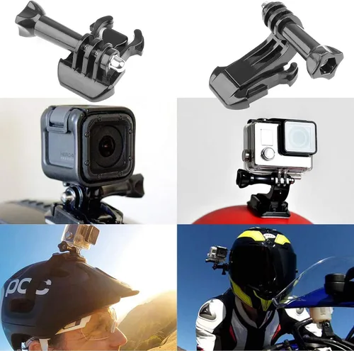Vista 8 de Kit de montaje de hebilla de gancho en J compatible con GoPro, gancho J de superficie vertical, clip de hebilla de montaje rápido, tornillo