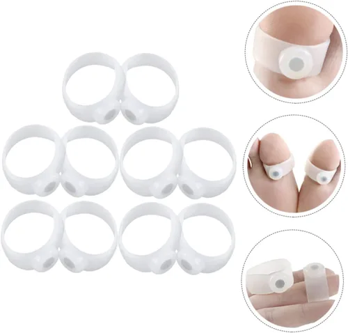 Vista 2 de 5 pares de anillos de dedo del pie cubiertas magnéticas de banda elástica cubierta de dedo del pie herramienta magnética Jansio anillo para dedos