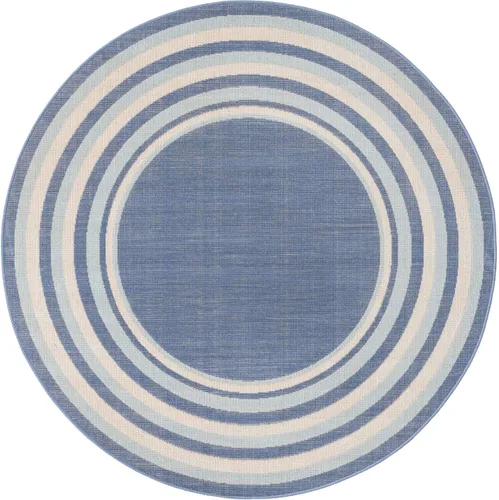 Vista 10 de Unique Loom Lotus Collection - Alfombra de área - Guyana (2' x 3' 1" Rectángulo, Azul/Azul Claro)