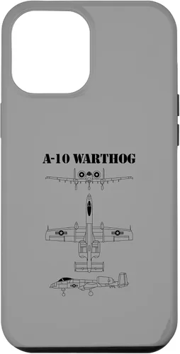 Vista 6 de iPhone 15 Vintage A-10 Warthog Avión Esquema en caja negra