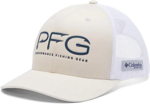 Vista 18 de Columbia Gorra de bola de malla Bandera antigua de malva/blanco/pescado