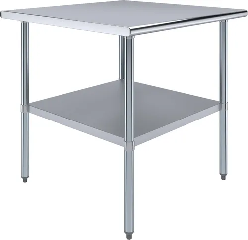 Vista 37 de Mesa de trabajo de acero inoxidable, mesa de metal