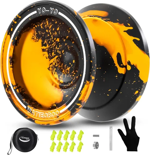 Vista 8 de WATIEOBOO Yoyo Yoyo sensible para principiantes Yoyo profesional no sensible para adultos Yoyos de trucos metálicos profesionales con kit
