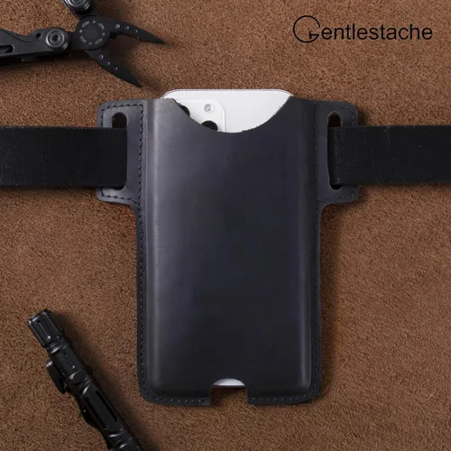 Vista 8 de Gentlestache Funda de cuero para teléfono celular, funda de piel con lazo para cinturón para Phone14 Pro Max/13 Pro Max, Galaxy S22 Ultra/S22+