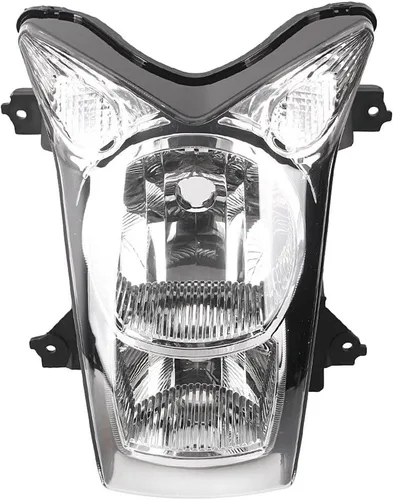 Vista 4 de Conjunto de faros delanteros de motocicleta compatible con Kawasaki ER-6N 2009 2010 lente transparente