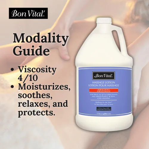 Vista 4 de Bon Vital Loción de masaje hecha con 100 % puro aceite fraccionado, loción de masaje ligera, proporciona un masaje más relajante, con hidratación