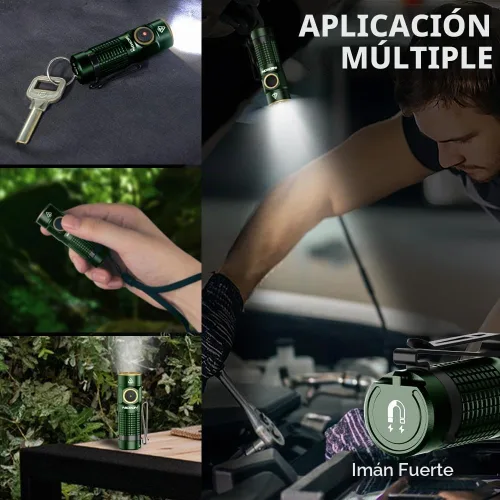 Vista 6 de NICRON Linterna EDC C1 Recargable, 1200 Lúmenes Altos Luz de Bolsillo con Carga Tipo C con Imán en la Cola - Linterna Pequeña y Potente con Clip