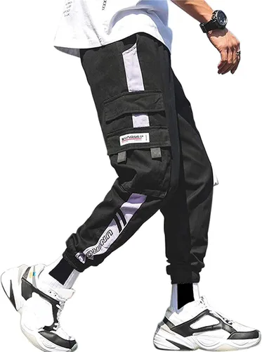 Vista 3 de XYXIONGMAO Streetwear - Pantalones deportivos estilo hip hop pantalones tipo cargo para hombres parejas mujeres deportivos casuales activos
