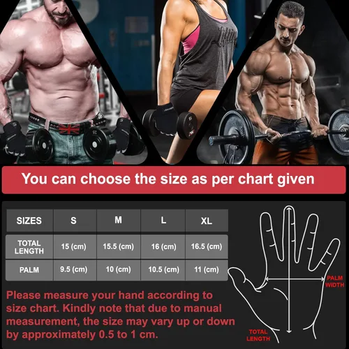 Vista 6 de SAWANS Guantes de entrenamiento de fitness, guantes de levantamiento de pesas para hombres y mujeres, transpirables, soporte de muñeca