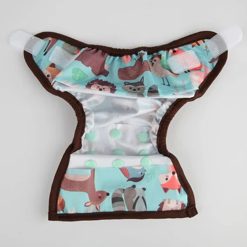 Vista 3 de Funda para pañales para recién nacidos con broche y pestaña de lavado, material PUL, 1 unidad