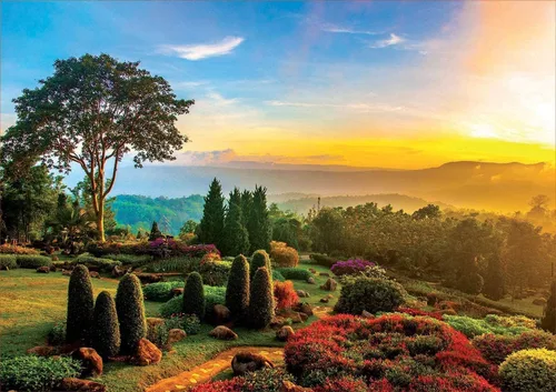 Vista 2 de Educa Borras 17968 1000 Schöner Garten Puzzle, multicolor