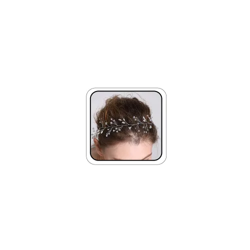 Vista 6 de Accesorios para el cabello de novia, juego de aretes de vid de cristal, diadema para boda, peine para el cabello, fiesta de noche, pieza