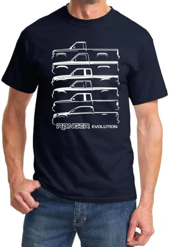 Vista 5 de Ford Ranger Pickup Truck Evolution Classic Outline Design Camiseta