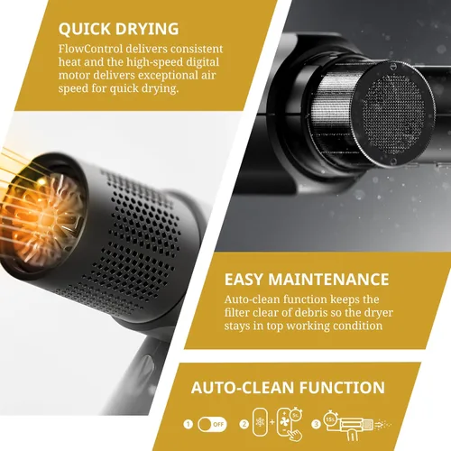 Vista 5 de Wahl Professional Vanquish - Secador de pelo, flujo de aire controlado, motor SmoothTone, 4 ajustes de calor y 3 velocidades, función de limpieza