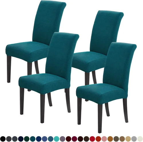 Vista 70 de Joccun - Juego de 2 fundas para sillas de comedor, fundas elásticas para sillas de comedor, fundas de asiento para sillas de comedor, funda de Negro