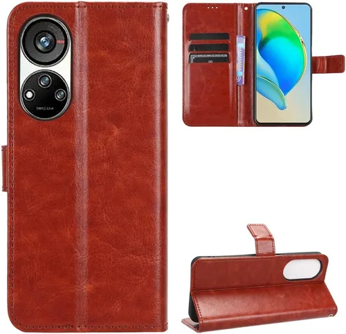 Vista 57 de Funda para Boost Mobile Celero 5G + Funda de piel con tapa para Boost Mobile Celero 5G Plus, color negro