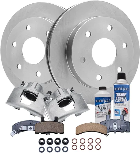 Vista 55 de Detroit Axle - Rotores de freno para Nissan NV2500 NV3500 NV1500 NV1500 2012-2021, repuesto de rotores de freno de disco: rotor delantero de 14.17