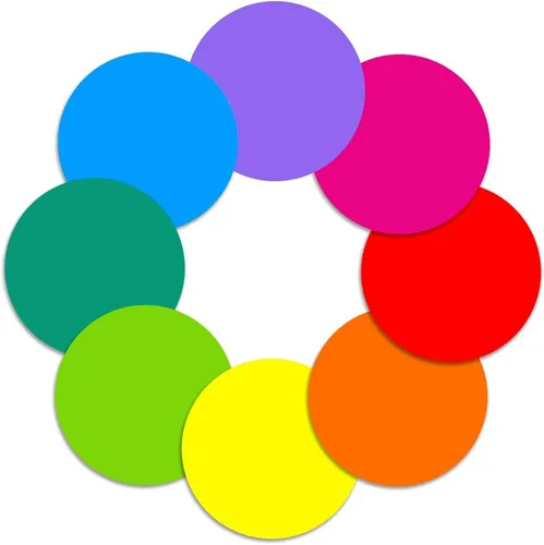 Vista 9 de Dry Erase Circles - 8 Pieces Colorful Dry Erase Dot Stickers Table Whiteboard 11 inch Removable Wall Decal for Classroom Guided Reading Small Group