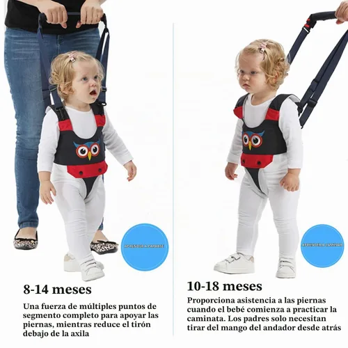 Vista 2 de IULONEE Andador de bebé, arnés de mano para niños pequeños, ayudante, cinturón protector, para actividades infantiles, ajustable, de pie, ayudante