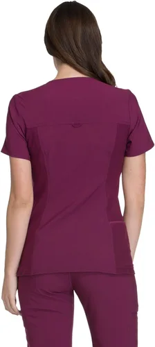 Vista 2 de Cherokee Camiseta quirúrgica de punto iflex con cuello en V para mujer