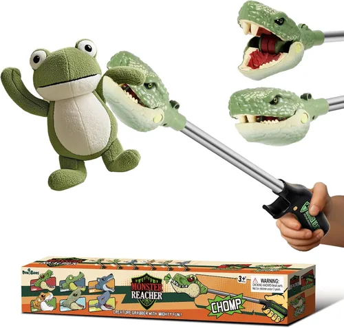 Vista 11 de DINOBROS Juguetes de dinosaurio para niños de 3 años en adelante Jurásico Dinosaurios T-Rex Grabber Toy Claw Robot Hand Snapper Dino Chomper Monster