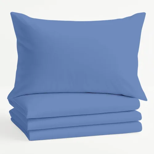 Vista 33 de Comfort Beddings Juego de 4 fundas de almohada estándar, 100% algodón orgánico de 600 hilos, fundas de almohada de algodón rosa rubor, fundas