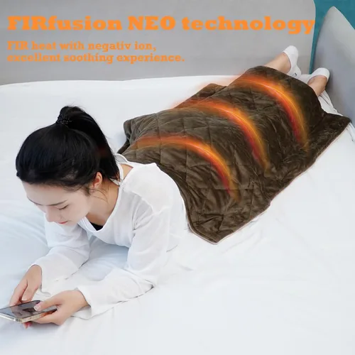 Vista 2 de cozzyhug™ Pro Extreme - Almohadilla térmica de peso XXXL más grande con tecnología FIRfusion NEO, iones negativos emitidos, infrarrojos lejanos
