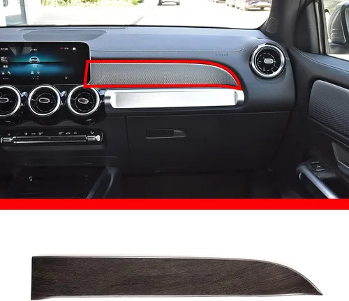 Vista 6 de YIWANG Moldura de consola central de automóvil para Mercedes Benz GLB 2020 2021, accesorios interiores, decoración de salpicadero, cubierta de panel
