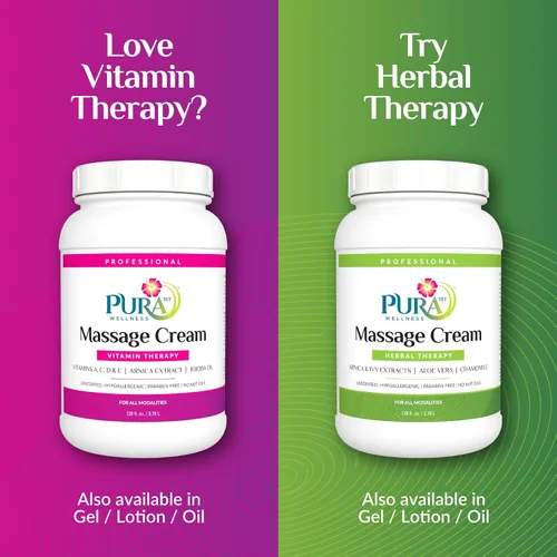 Vista 6 de Vitamin Therapy - Crema de masaje de 1 galón, vitamina E, profesional, terapia de masaje, tejido profundo, sin perfume, hipoalergénico, ingredientes