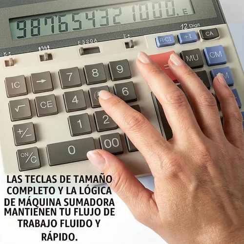 Vista 2 de Sharp QS-2130 - Calculadora comercial de escritorio de doble potencia de 12 dígitos, funciones comerciales con memoria y teclas de marcado