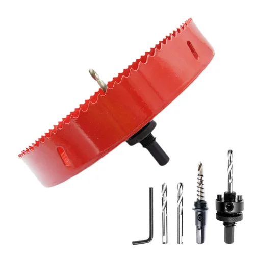 Vista 29 de Broca bimetálica para taladro, cortador de orificios HSS con eje para madera y metal