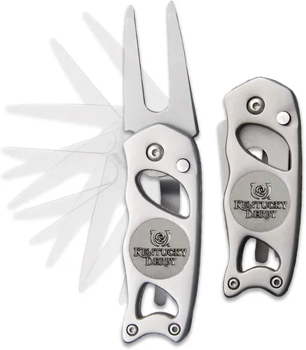 Vista 14 de Indiana Metal Craft Switchblade Golf Divot - Herramienta de reparación de acero inoxidable con dos marcadores de bola de alineación de putting